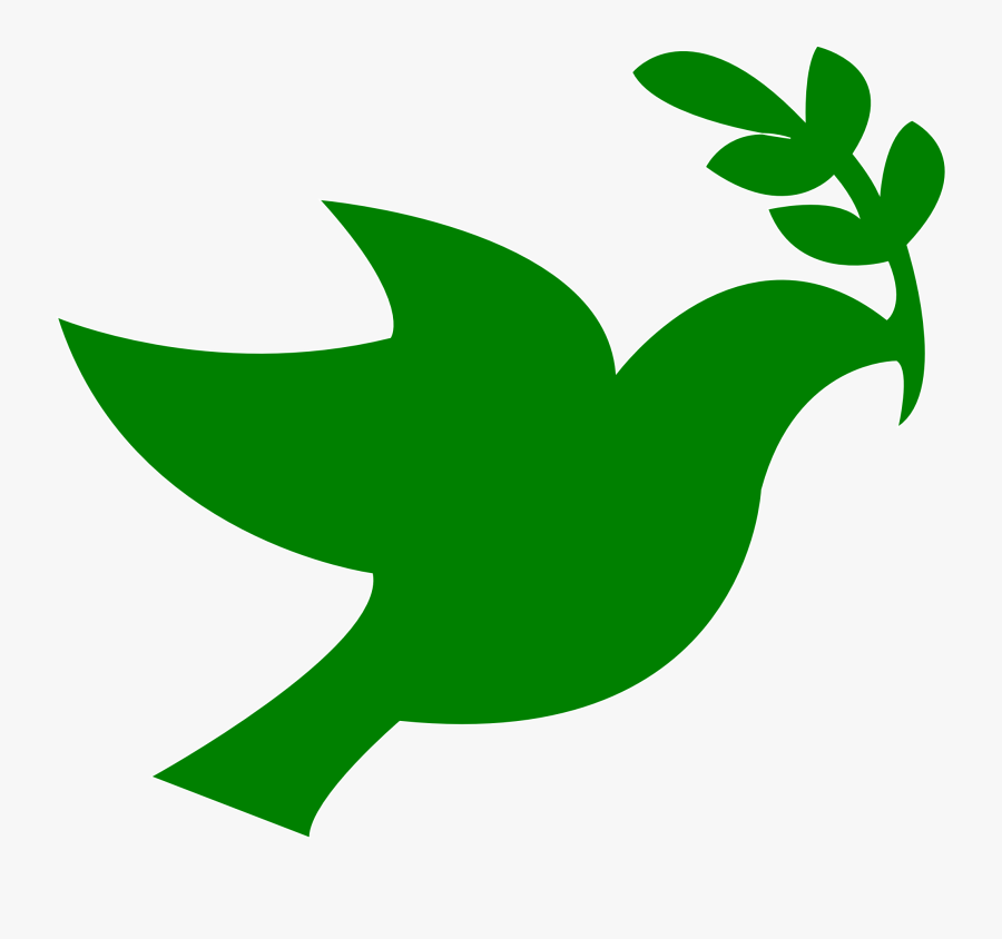 Peace Dove Clipart Obituary - Peace Dove Green, Transparent Clipart