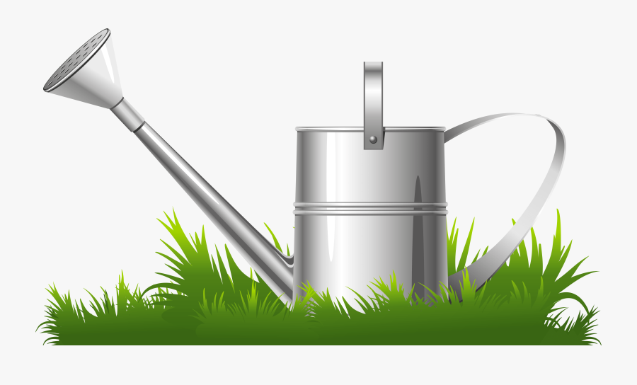 Spring Grass And Water Can Png Clipart - Transparent Png Watering Can, Transparent Clipart