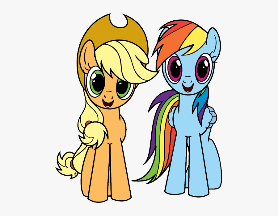 Apple Jack And Rainbow Dash, Transparent Clipart