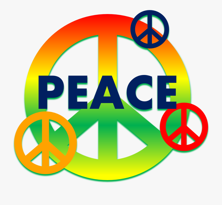 Colorful Peace Sign Clipart Image - Graphic War And Peace, Transparent Clipart