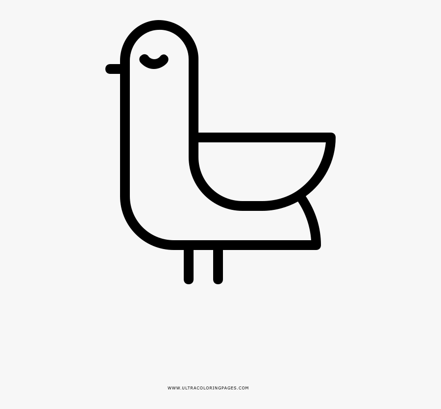 Seagull Coloring Page - Dibujos De Gaviotas Fáciles, Transparent Clipart