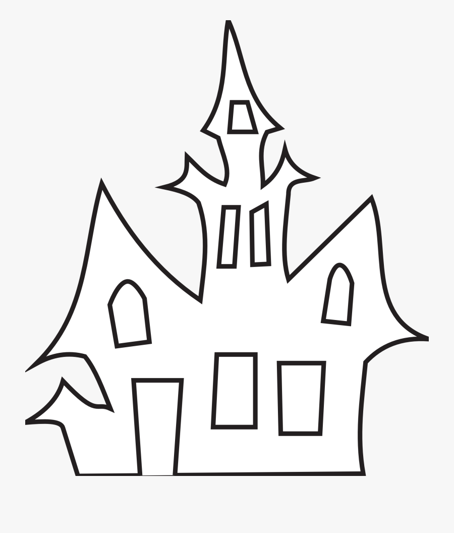 Clipartist - Haunted House Clip Art Black And White, Transparent Clipart
