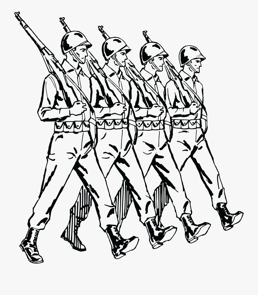 People With No Money Clipart Black And White - Soldiers Clipart Black And White, Transparent Clipart