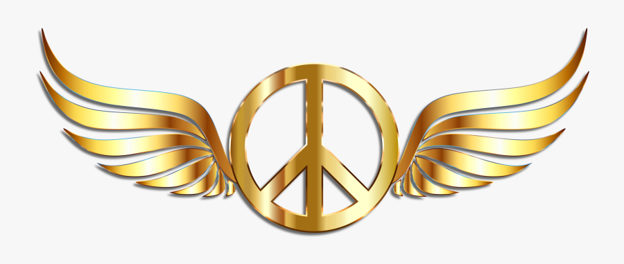 Clipart - Gold Peace Sign Png, Transparent Clipart