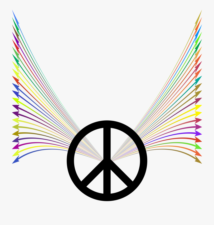 Transparent Spread Clipart - Peace Sign Dimensions, Transparent Clipart