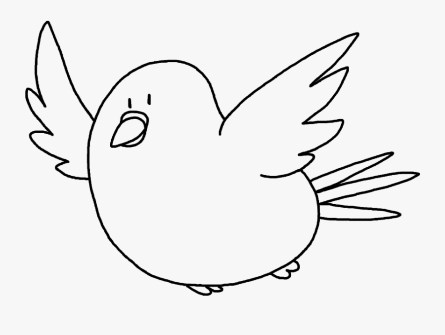 Seagull Easy Draw Coloring Page, Printable Seagull - Flying Bird Line Art, Transparent Clipart
