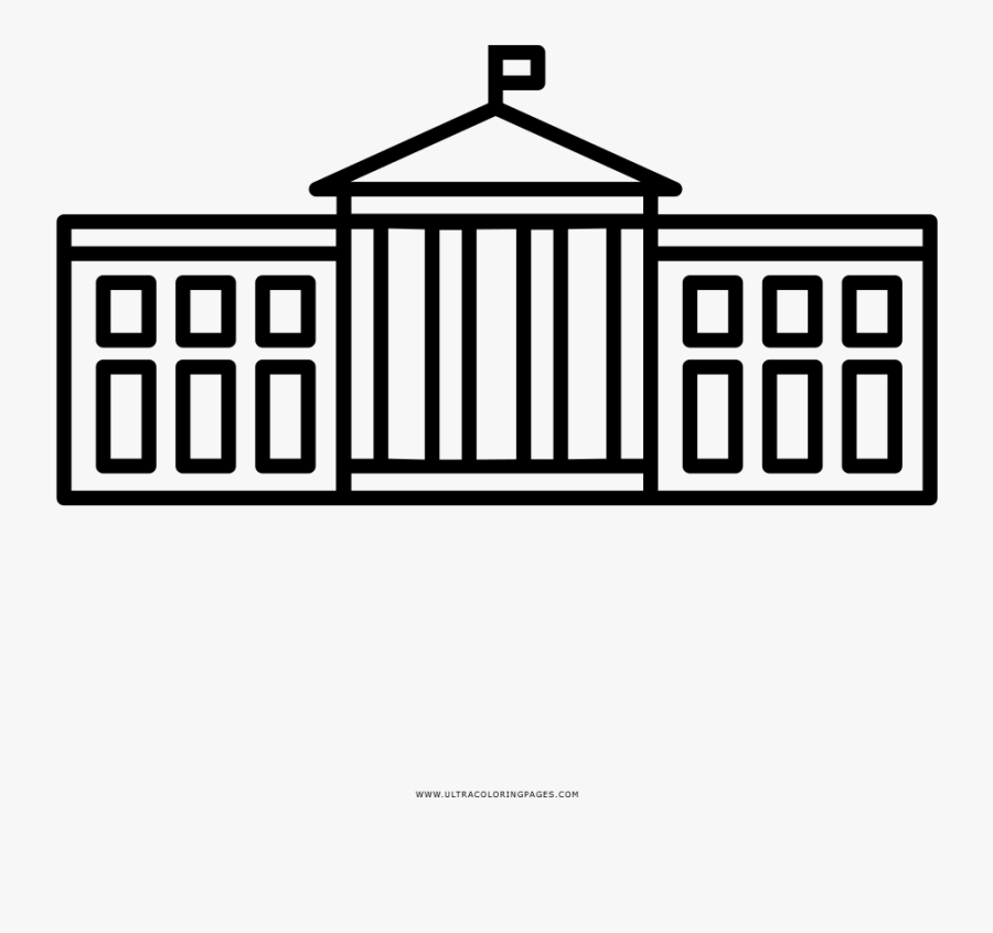 Suddenly Coloring Pages Of - Us White House Icon, Transparent Clipart