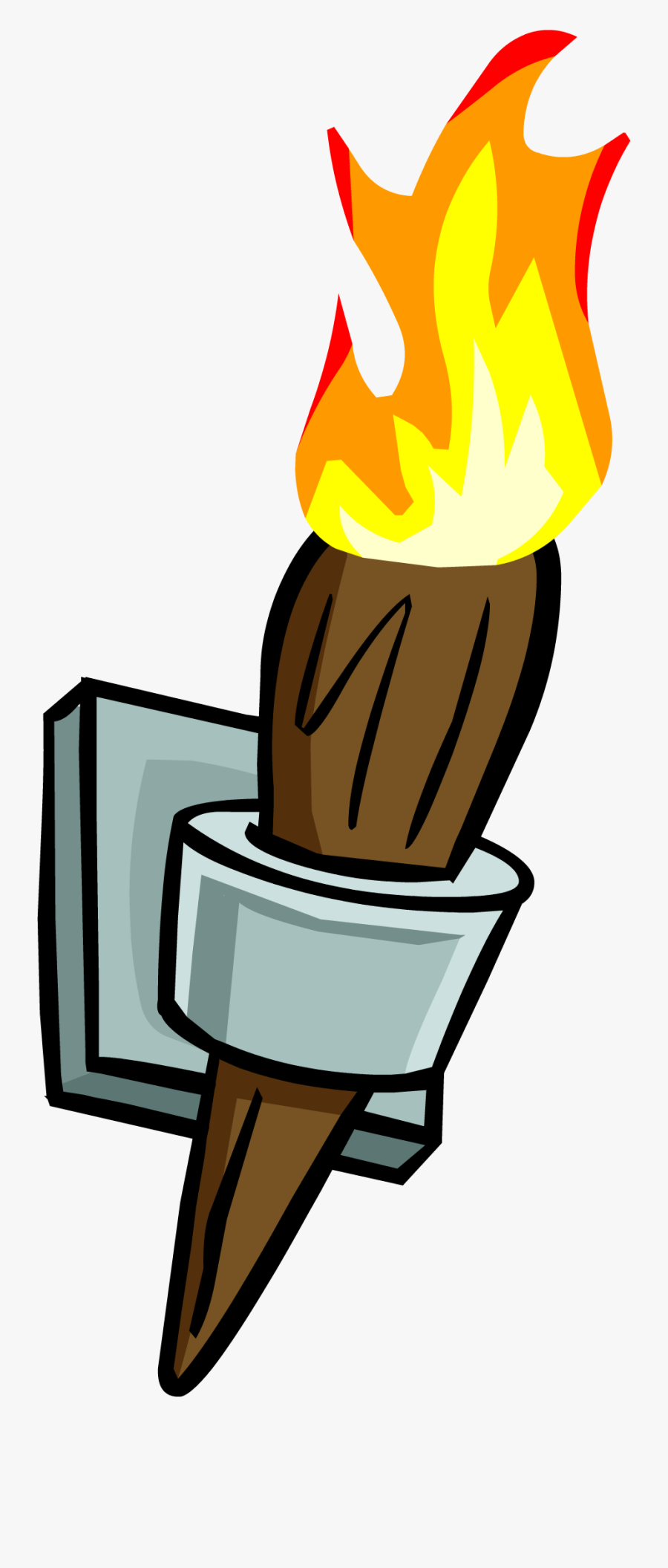 Wall Torch Clipart - Torch Clipart Transparent, Transparent Clipart
