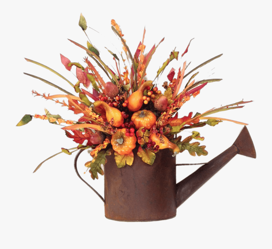 Flower Decoration In Watering Can - Flower Watering Can Png, Transparent Clipart