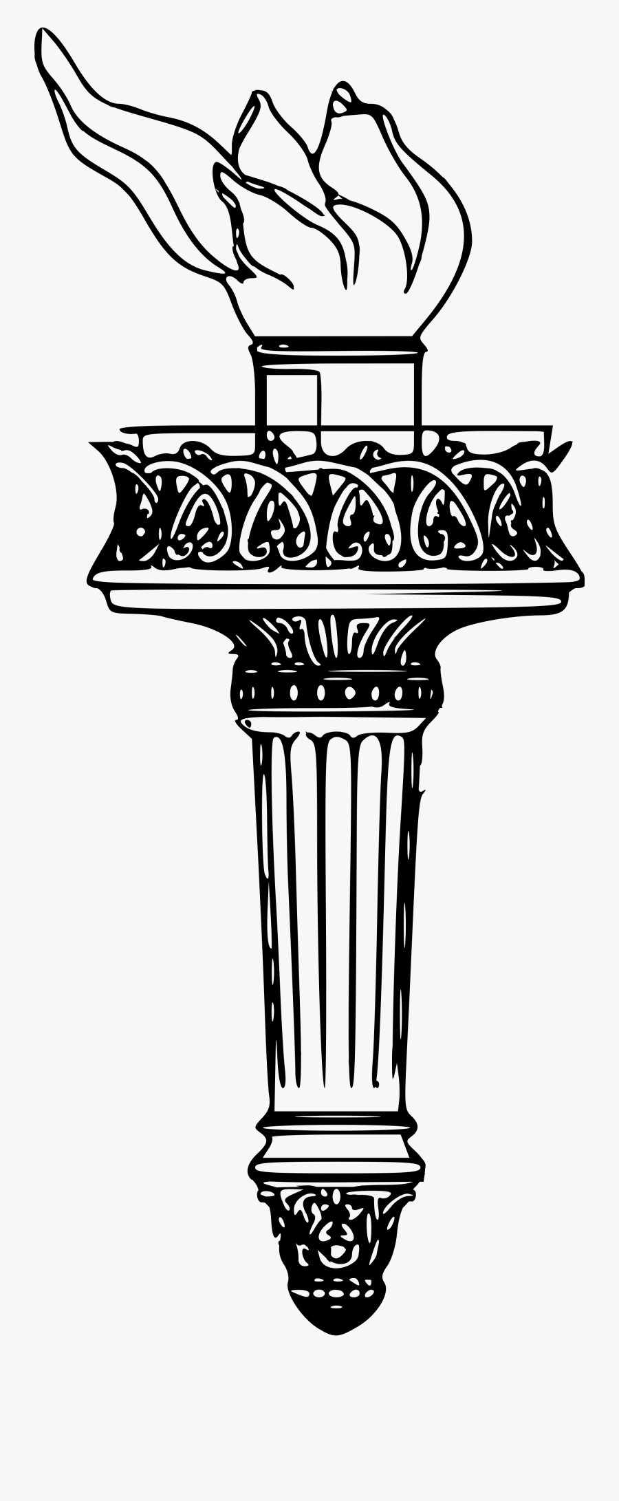 Clip Art Liberty Torch - Statue Of Liberty Torch Vector, Transparent Clipart