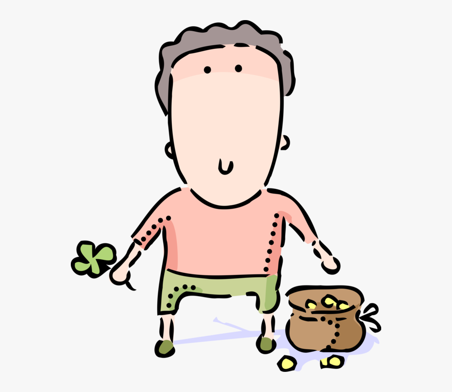 Vector Illustration Of St Patrick"s Day Lucky Shamrock, Transparent Clipart