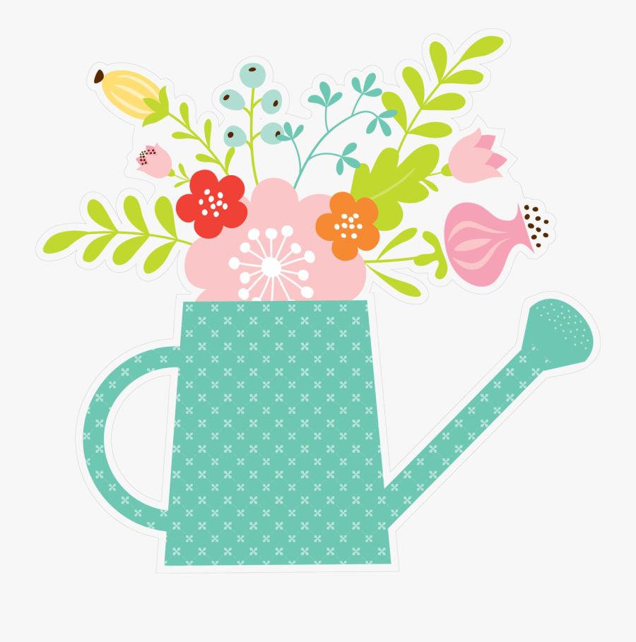 Watering Can Print & Cut File - Echo Park Hello Spring, Transparent Clipart