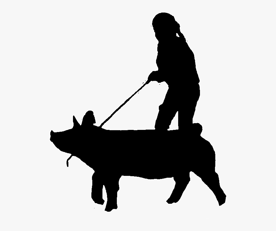 White House Genetics, E - Walking Show Pig Silhouette, Transparent Clipart