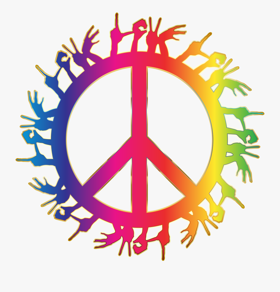 Prismatic Love Hands No - Symbols Of Love And Peace, Transparent Clipart