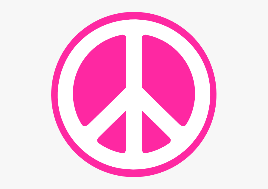Pink Peace Sign Png, Transparent Clipart