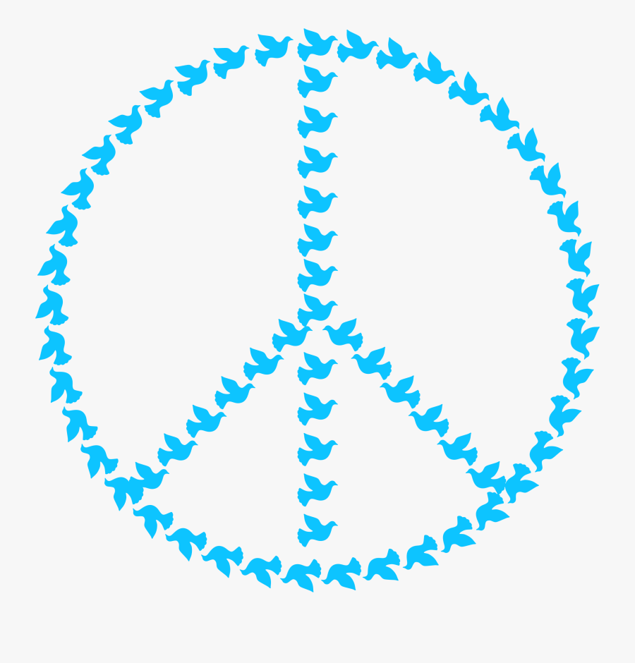 Peace Sign With Doves Vector Clipart Image - Peace Doves, Transparent Clipart