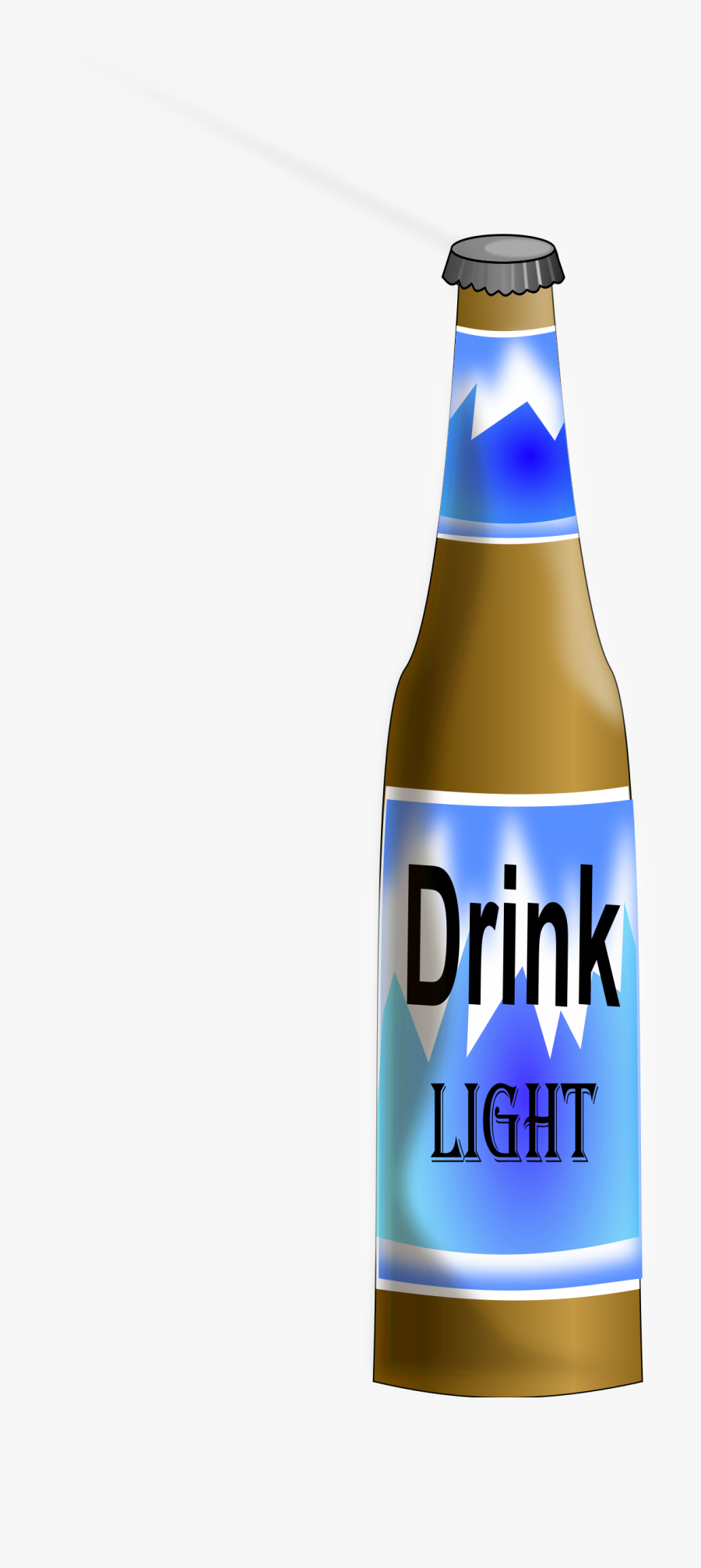 Beer Bottle Clipart , Png Download - Beer Bottle Plain Vector Blue, Transparent Clipart