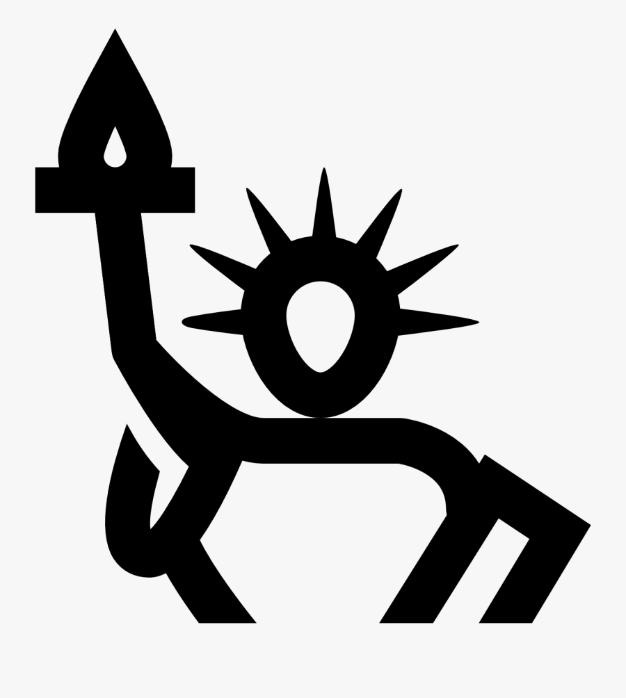 Torch Clipart Icon - Icono Statue Of Liberty, Transparent Clipart