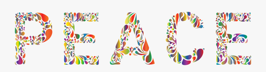 Pink,art,text - Transparent Background Peace Clipart, Transparent Clipart