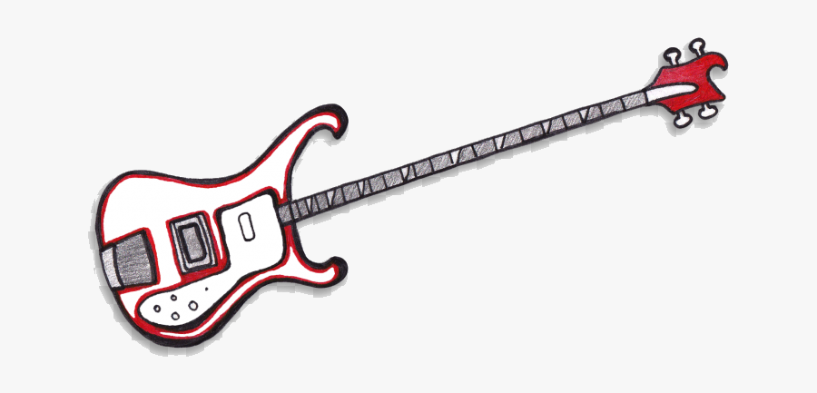 Guitar Acoustic Clipart Bass Stunning Transparent Png - Bass Guitar Clipart, Transparent Clipart