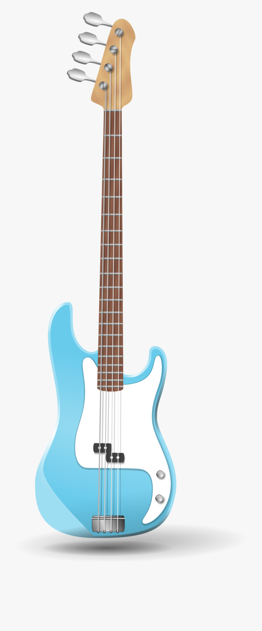 Bass Guitar With Wings, Transparent Clipart