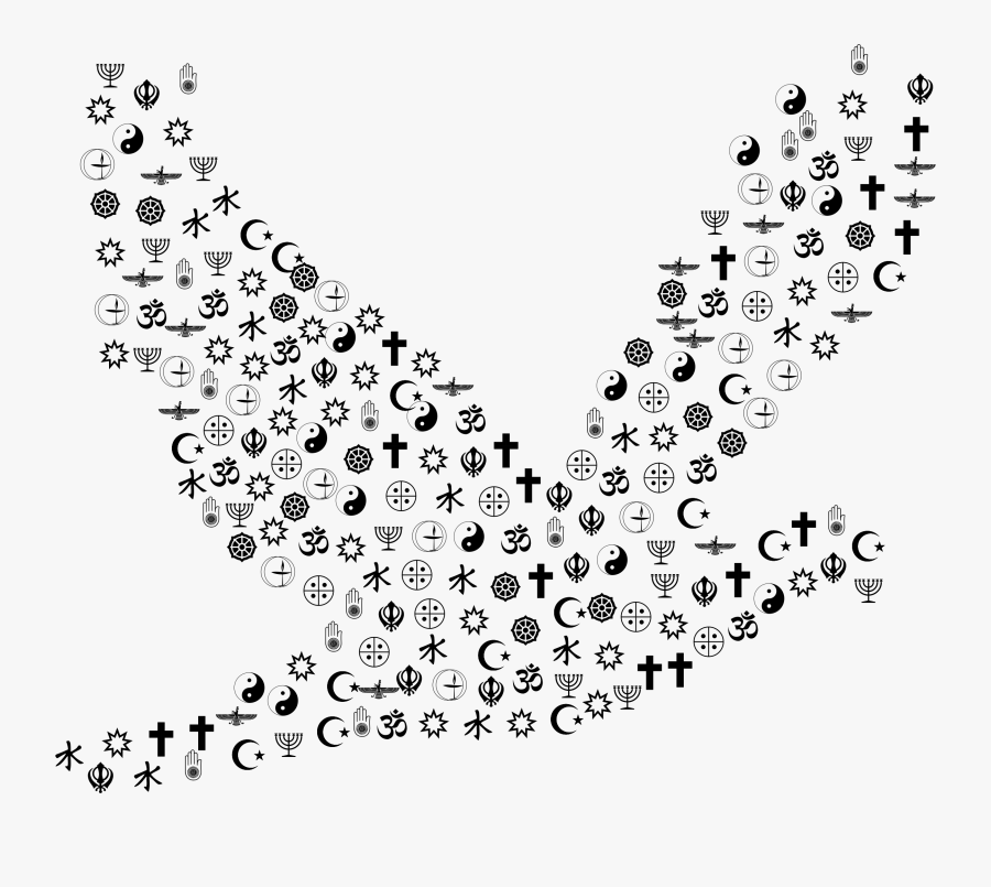 Peace Clipart Free Font - Religions Of The World Png, Transparent Clipart