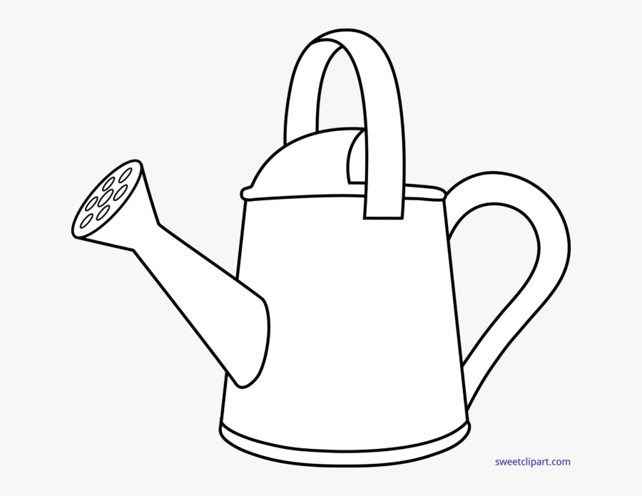 Watering Can Pictures Lineart - Colouring Pages Of Watering Can, Transparent Clipart