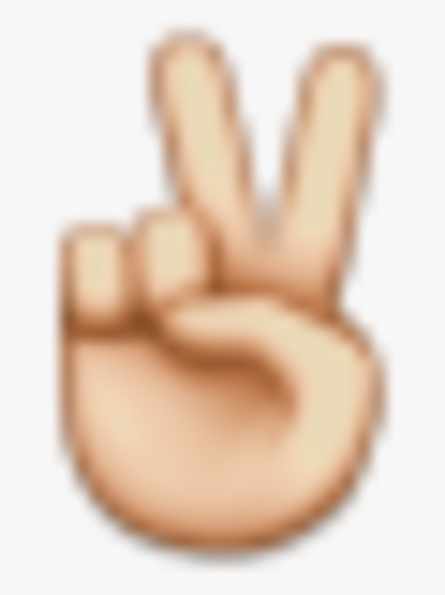 Hd The Actual Title Of This Emoji Is A “victory Hand - Sign, Transparent Clipart