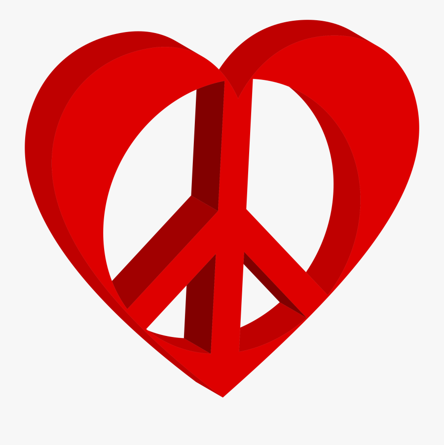 Peace Clipart Heart - Portable Network Graphics, Transparent Clipart