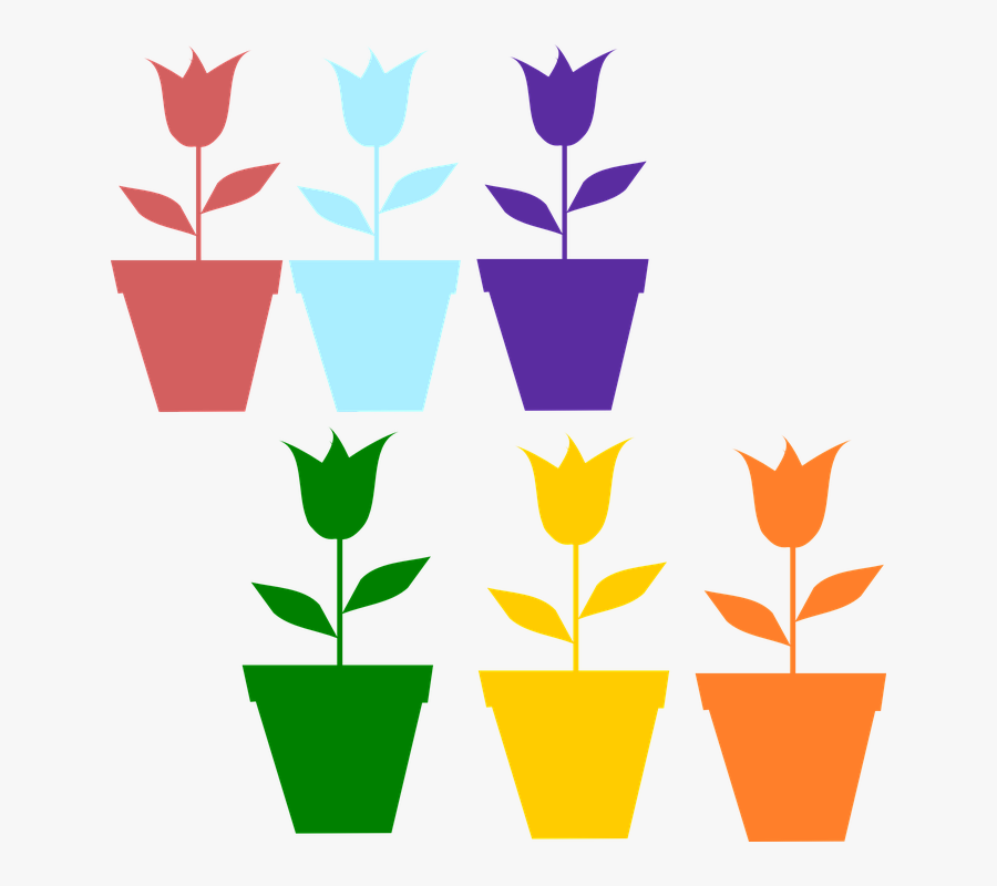Download Flower Pot Silhouette Png Clipart Clip Art - Desenho De Tulipa Amarela, Transparent Clipart