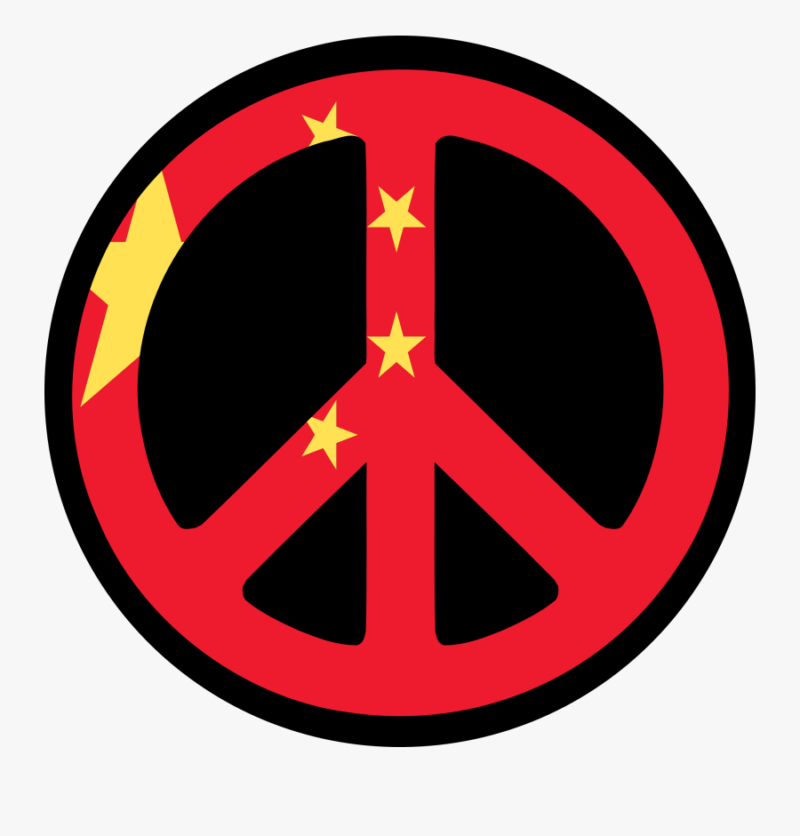 China Flag Peace Sign Fav Wall Paper Background 555px - Peace Symbol, Transparent Clipart