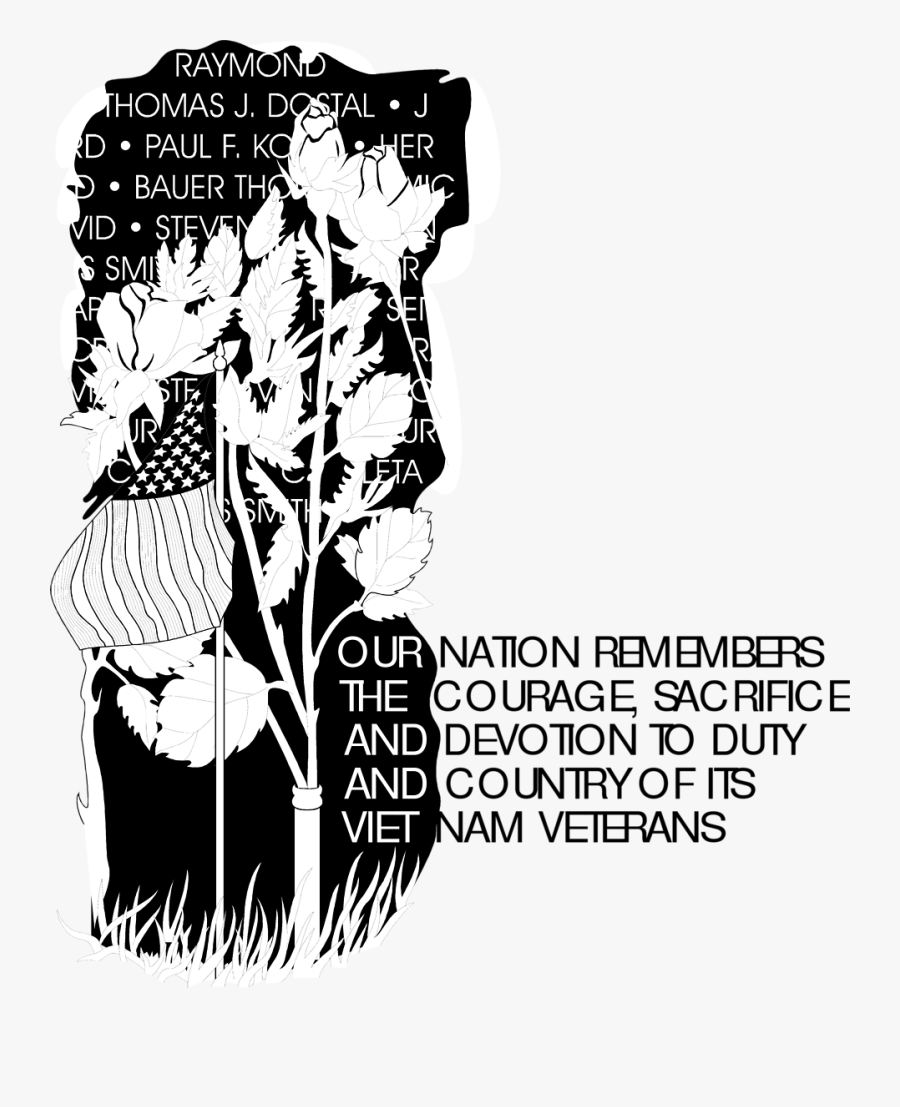 Transparent Memorial Clipart - Vietnam Vet Black And White Clipart, Transparent Clipart