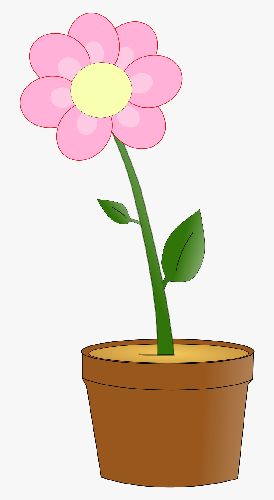 Blumentopf Vector Transparent Download - Flower In A Flower Pot, Transparent Clipart