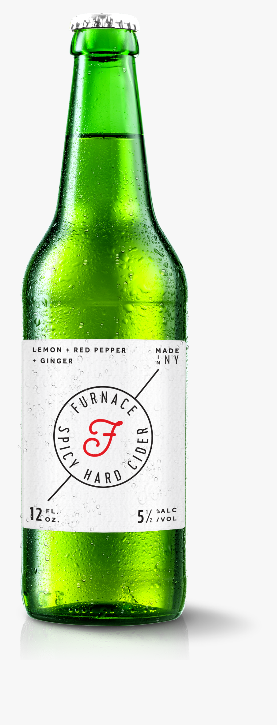 Download A Large Image Of Furnace Cider Bottle And - Glass Bottle, Transparent Clipart