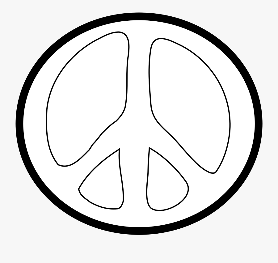Transparent White Peace Sign Png - Circle, Transparent Clipart