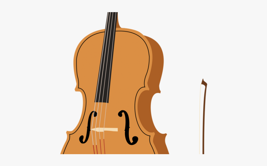Violin Clipart Bass - Cello Clipart, Transparent Clipart