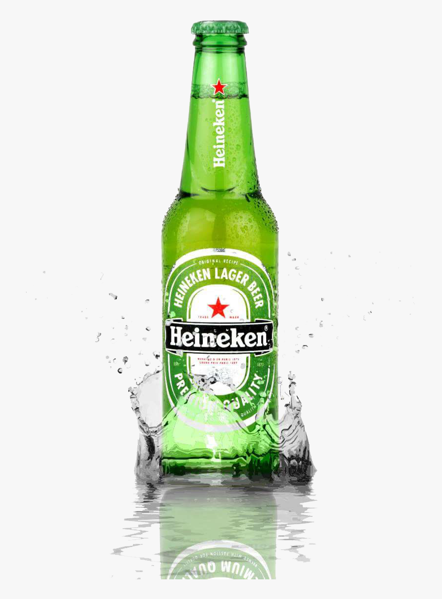 Kind Bottles Splashing Water Beer Products In Clipart - Heineken, Transparent Clipart