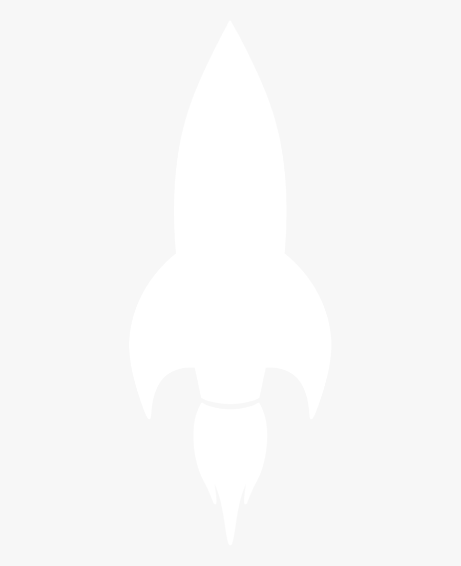 Rocket Ship Silhouette By Paperlightbox - Silhouette Of Rocket Ship, Transparent Clipart