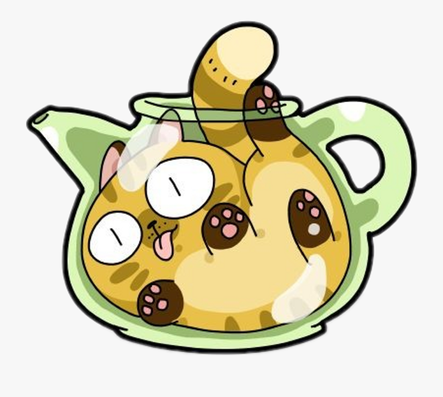 #freetoedit #cute #kawaii #cat #can #pot #box #tea - Kawaii Cat Turtle, Transparent Clipart