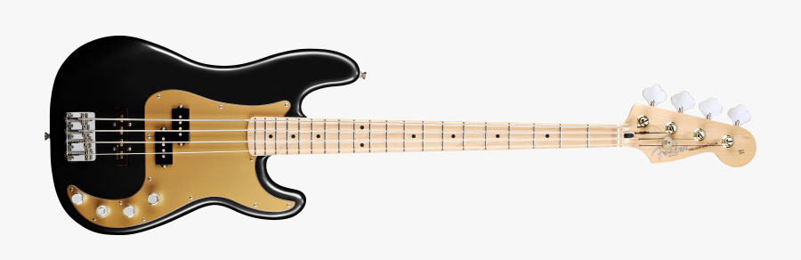 Bass Clipart Transparent - Fender Precision Bass Elite Black, Transparent Clipart