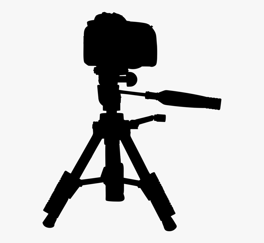 Silhouette,monochrome Photography,photography - Camera On Tripod Clipart, Transparent Clipart