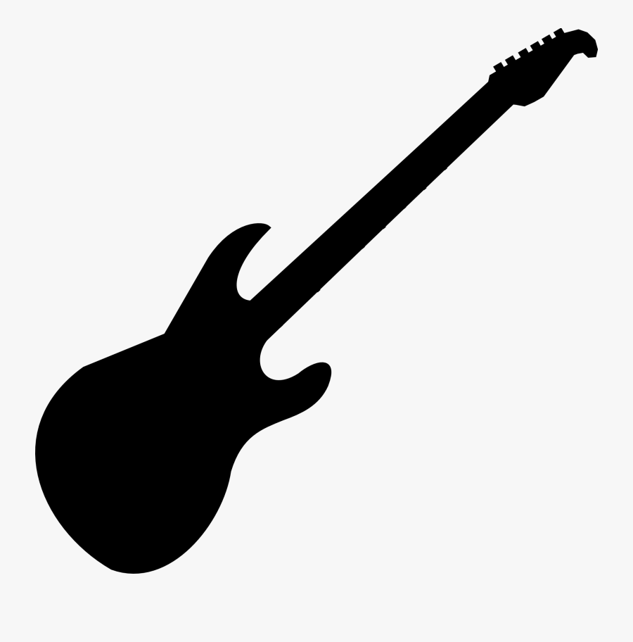 Electric Guitar Bass Guitar Silhouette - Guitar Silhouette Free, Transparent Clipart