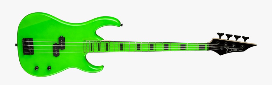 Transparent Electric Guitars Clipart - Dean Nuclear Green Bass, Transparent Clipart