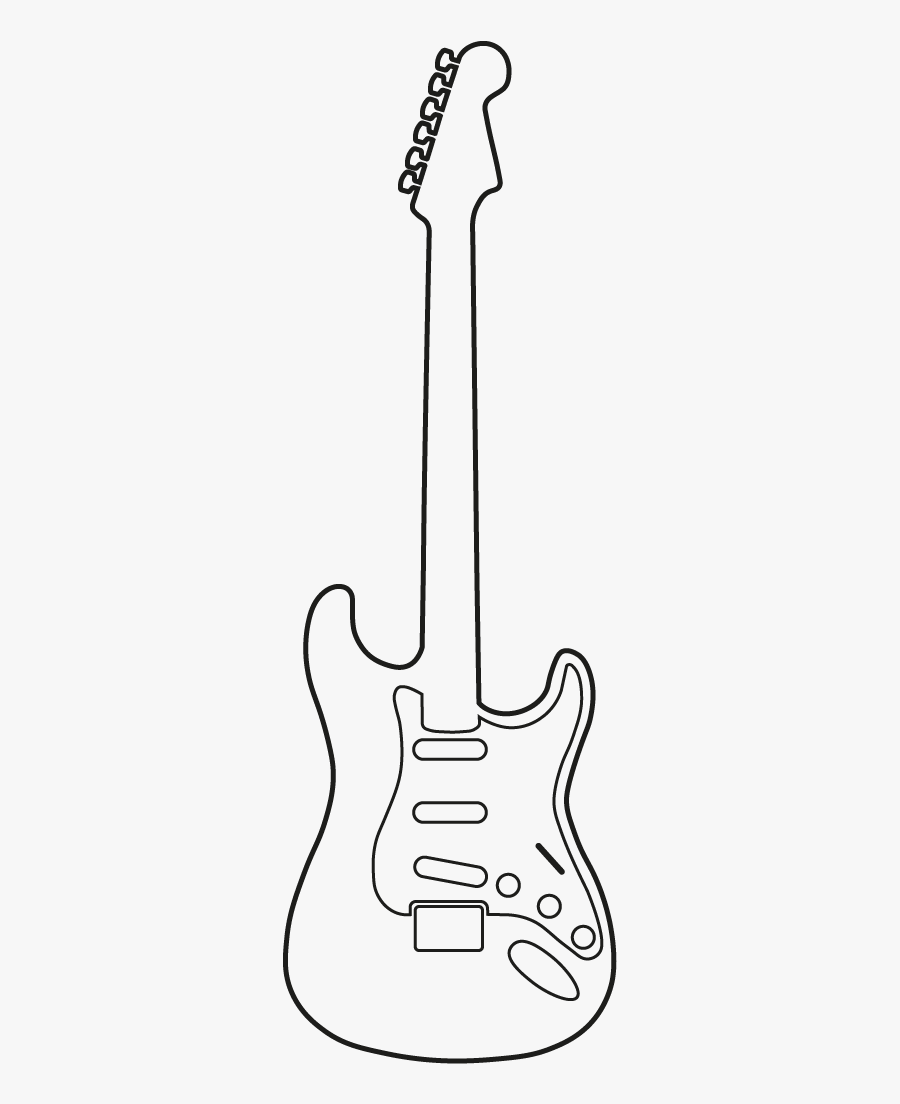 Electric Instruments Guitar Musical String Bass Clipart - Musical Instruments Black And White, Transparent Clipart