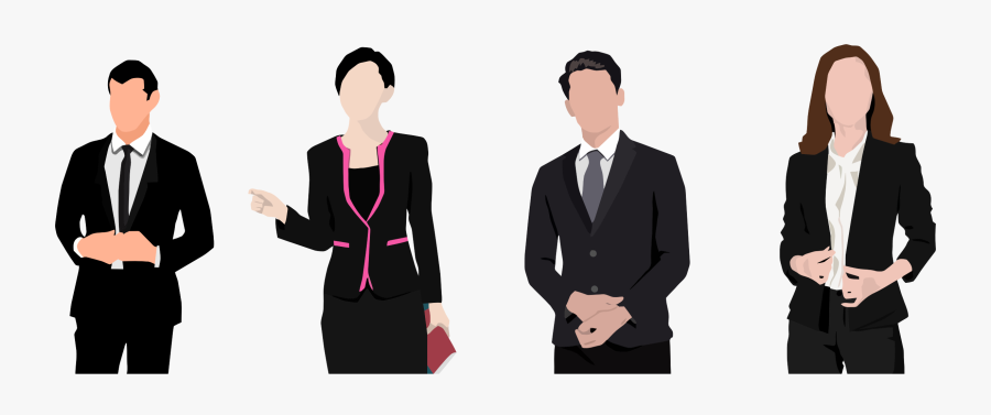 Clipart - Businessman And Woman Clipart, Transparent Clipart