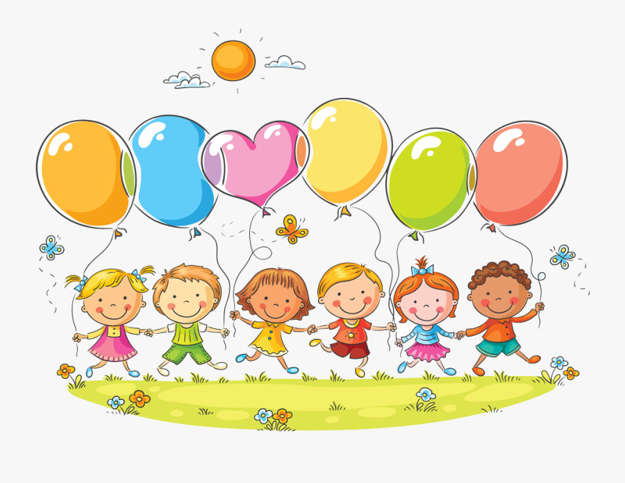 Cute Kids Balloon Collection Drawing Child Photography - Kids With Balloons, Transparent Clipart