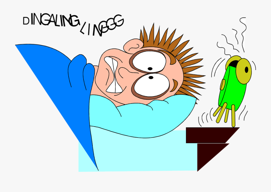 Free Stock Photos - Waking Up To Alarm Clock Cartoon, Transparent Clipart