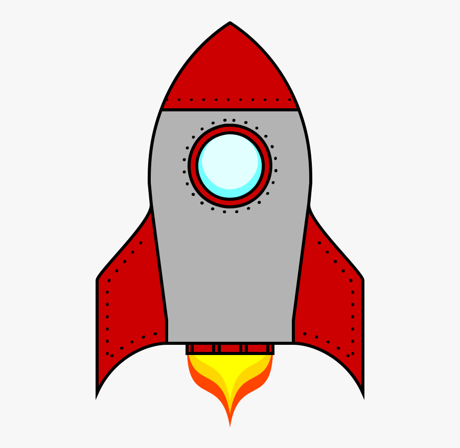 Rocket Ship Clipart Red - Rocketship Cutout, Transparent Clipart