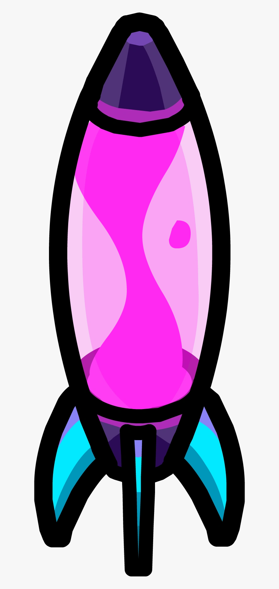 500px-rocketship Lava Lamp - Transparent Pink Rocket Ship, Transparent Clipart