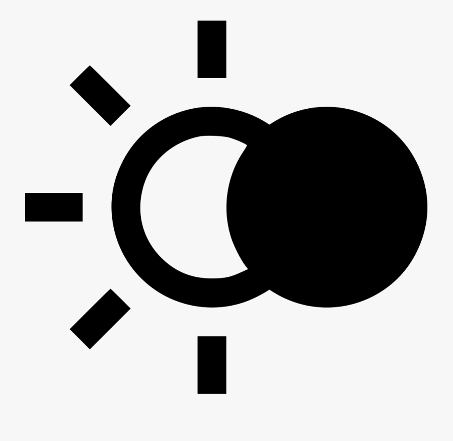 Solar Eclipse Comments - Sonne Schwarz Weiss Symbol, Transparent Clipart